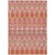 5' X 8' Pink Salmon And Blush Southwestern Washable Indoor Outdoor Area Rug