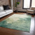 3' X 5' Green And Ivory Abstract Washable Indoor Outdoor Area Rug - 880016412284