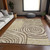 3' X 5' Brown Taupe And Beige Abstract Washable Indoor Outdoor Area Rug Transitional Style - Brown, Taupe, Beige Color