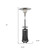 48000 BTU Silver Steel Propane Cylindrical Pole Standing Patio Heater Decor