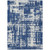 3' X 5' Navy Blue And Ivory Abstract Washable Indoor Outdoor Area Rug Transitional Style - Navy Blue, Ivory Color