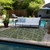 3' X 5' Green Abstract Washable Non Skid Indoor Outdoor Area Rug Transitional Style - Green Color