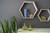 Set of 3 Hexagon Rustic Natural Weathered Grey Wood Open Box Shelve - 4512822853154