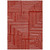 3' X 5' Red And Ivory Geometric Washable Indoor Outdoor Area Rug Transitional Style - Red, Ivory Color