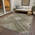 5' X 8' Beige Gray And Ivory Tribal Washable Indoor Outdoor Area Rug