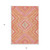 5' X 8' Coral Pink And Ivory Tribal Washable Indoor Outdoor Area Rug