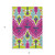 5' X 8' Pink Lime Green And Orange Ikat Washable Indoor Outdoor Area Rug