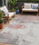 5' X 8' Coral And Gray Abstract Washable Indoor Outdoor Area Rug