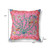 18" x 18" Pink Peacock Blown Seam Floral Indoor Outdoor Throw Pillow Decor