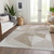 3' X 5' Taupe Brown And Beige Geometric Washable Indoor Outdoor Area Rug - Taupe, Brown, Beige