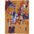 5' X 8' Copper Gray And Burgundy Abstract Washable Indoor Outdoor Area Rug