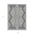 5' X 8' Gray And Ivory Geometric Washable Indoor Outdoor Area Rug Transitional Style - Gray, Ivory Color