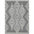5' X 8' Gray And Ivory Geometric Washable Indoor Outdoor Area Rug Transitional Style - Gray, Ivory Color