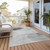 5' X 8' Gray and Light Gray Abstract Washable Non Skid Indoor Outdoor Area Rug
