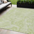 5' X 8' Green And Ivory Paisley Washable Indoor Outdoor Area Rug