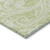 5' X 8' Green And Ivory Paisley Washable Indoor Outdoor Area Rug