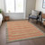5' X 8' Pewter And Gold Striped Washable Indoor Outdoor Area Rug