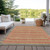 5' X 8' Pewter And Gold Striped Washable Indoor Outdoor Area Rug