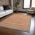 5' X 8' Pewter And Gold Striped Washable Indoor Outdoor Area Rug