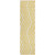 8' Gold And White Geometric Washable Indoor Outdoor Runner Rug