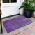 2' X 3' Purple Striped Washable Non Skid Indoor Outdoor Area Rug Transitional Style - Purple Color