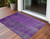2' X 3' Purple Striped Washable Non Skid Indoor Outdoor Area Rug Transitional Style - Purple Color