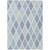 3' X 5' Sky Blue And Ivory Geometric Washable Indoor Outdoor Area Rug Transitional Style - Sky Blue, Ivory Color