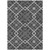 3' X 5' Charcoal Gray And Silver Geometric Washable Indoor Outdoor Area Rug