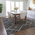 3' X 5' Charcoal Gray And Silver Geometric Washable Indoor Outdoor Area Rug