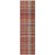 8' Runner Red Plaid Washable Non Skid Indoor Outdoor Runner Rug