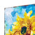 30" Yellow Brown And Green Solid Wood Sunflowers Garden Stake Modern Style