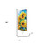 30" Yellow Brown And Green Solid Wood Sunflowers Garden Stake Modern Style