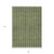 5' X 8' Olive Green And Ivory Striped Washable Indoor Outdoor Area Rug - 608219057008