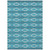 5' X 8' Teal Blue Gray And Ivory Geometric Washable Indoor Outdoor Area Rug