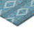 5' X 8' Teal Blue Gray And Ivory Geometric Washable Indoor Outdoor Area Rug
