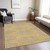 5' X 8' Gold And Ivory Geometric Washable Indoor Outdoor Area Rug Transitional Style - Gold, Ivory Color