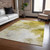 5' X 8' Gold Beige And Wheat Abstract Washable Indoor Outdoor Area Rug