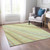 3' X 5' Sage Brown And Sky Blue Striped Washable Indoor Outdoor Area Rug