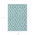 5' X 8' Teal Blue And Ivory Geometric Washable Indoor Outdoor Area Rug Transitional Style - Teal Blue, Ivory Color