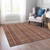 5' X 8' Blush Burgundy And Pink Striped Washable Indoor Outdoor Area Rug