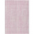 3' X 5' Pink And Ivory Striped Washable Indoor Outdoor Area Rug