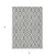 3' X 5' Gray And Ivory Geometric Washable Indoor Outdoor Area Rug Transitional Style - Gray, Ivory Color