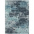 5' X 8' Teal Blue And Navy Blue Abstract Washable Indoor Outdoor Area Rug - Teal Blue, Navy Blue