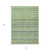5' X 8' Artichoke Green And Olive Green Striped Washable Indoor Outdoor Area Rug