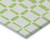 3' X 5' Lime Green And Ivory Geometric Washable Indoor Outdoor Area Rug - 608219385378