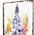 10" Blue Green And White Solid Wood Floral Bouquet Garden Stake