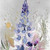 10" Blue Green And White Solid Wood Floral Bouquet Garden Stake