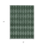 3' X 5' Olive Green And Charcoal Geometric Washable Indoor Outdoor Area Rug