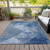 5' X 8' Blue And Gray Geometric Washable Indoor Outdoor Area Rug