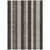 5' X 8' Black And Ivory Striped Washable Indoor Outdoor Area Rug - Black, Ivory